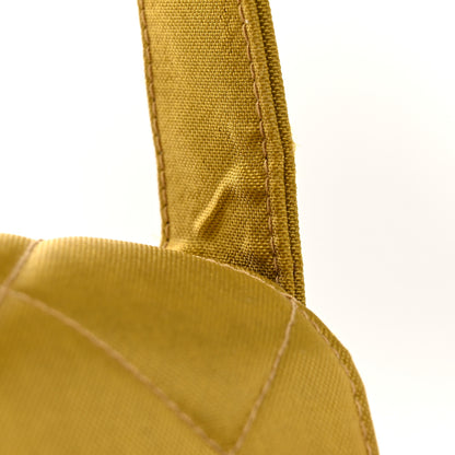 Chanel Nylon Quilted Double Pocket Shoulder Bag Dark Yellow 11 of 12
