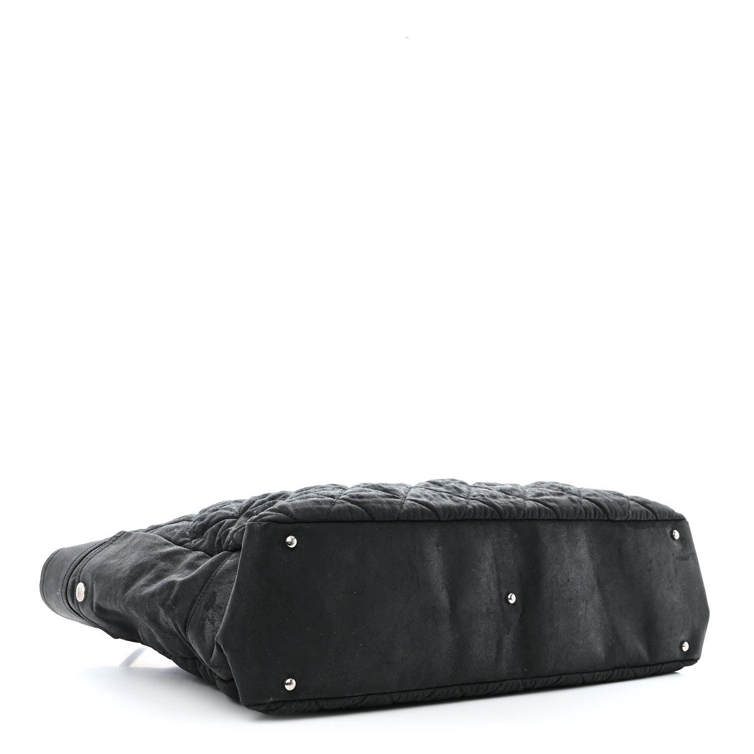 Chanel Coated Canvas Stitched XL Paris Biarritz Tote Black 7 of 20