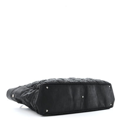 Chanel Coated Canvas Stitched XL Paris Biarritz Tote Black 7 of 20