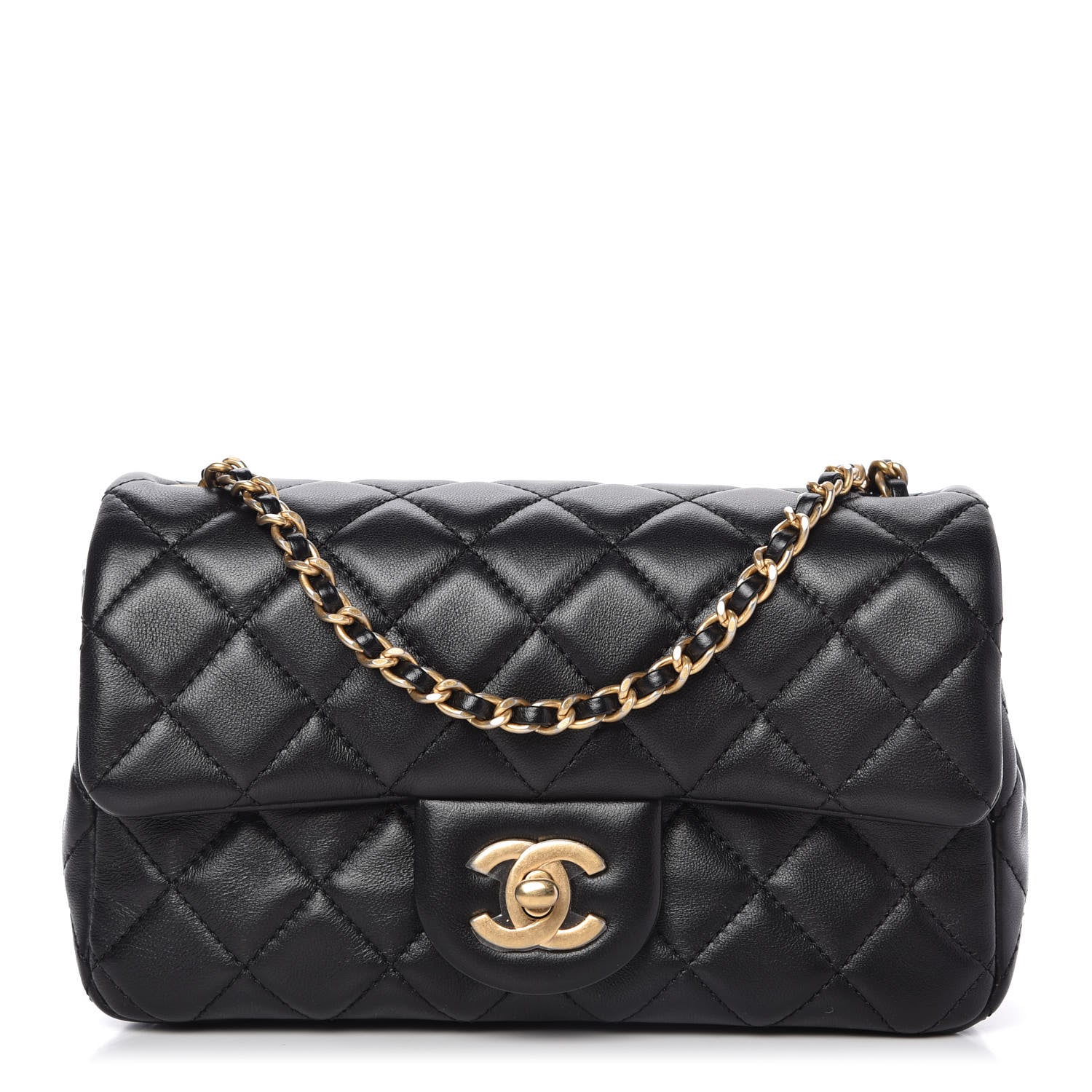 Chanel Lambskin Quilted Mini Rectangular Pearl Crush Flap Black 1 of 11