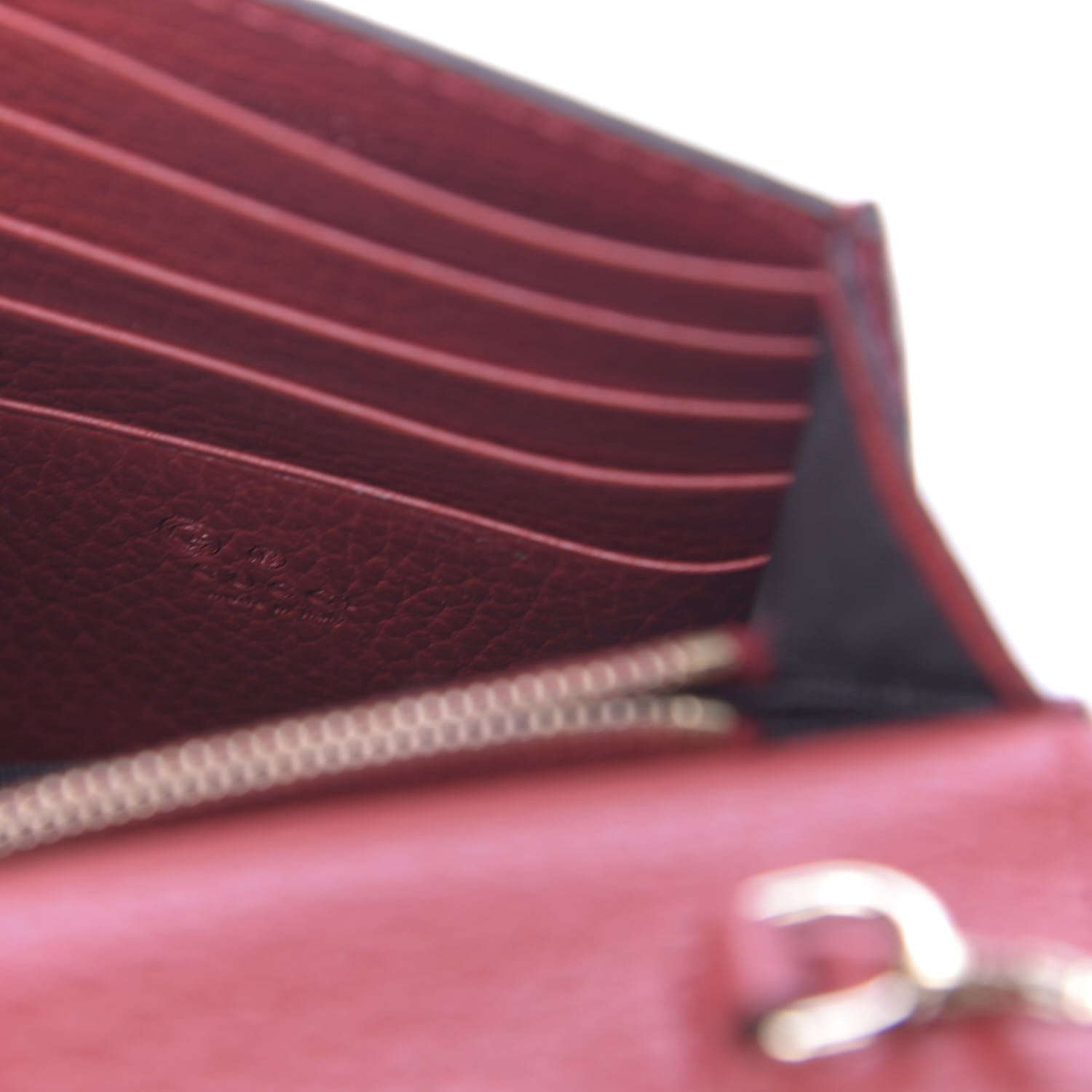 Gucci Dollar Calfskin Medium Betty Chain Wallet Red 7 of 11