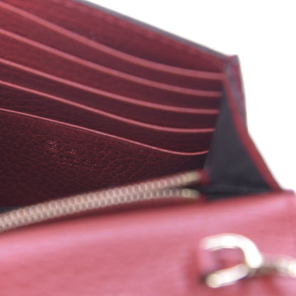 Gucci Dollar Calfskin Medium Betty Chain Wallet Red 7 of 11