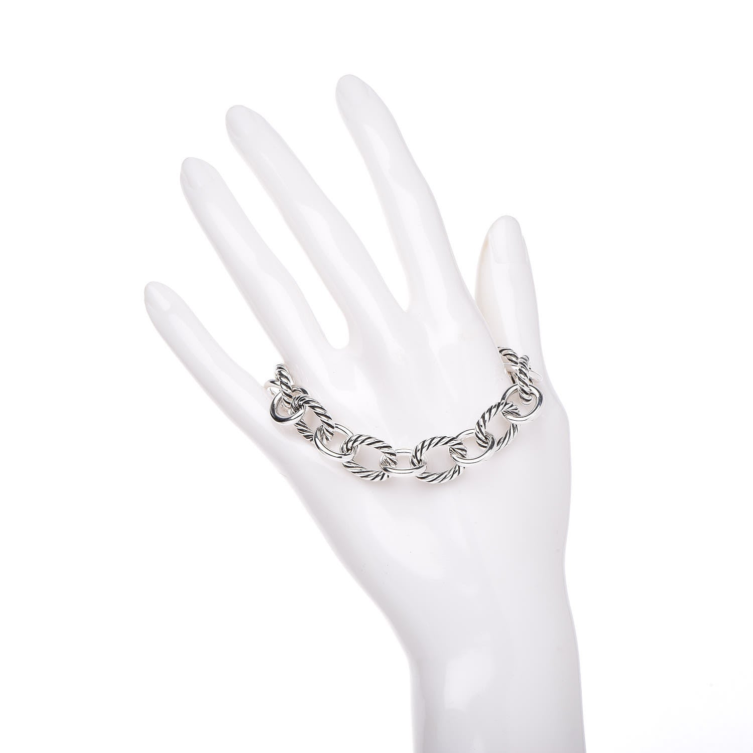 David Yurman Sterling Silver 12mm Large Oval Link Bracelet 2 of 5