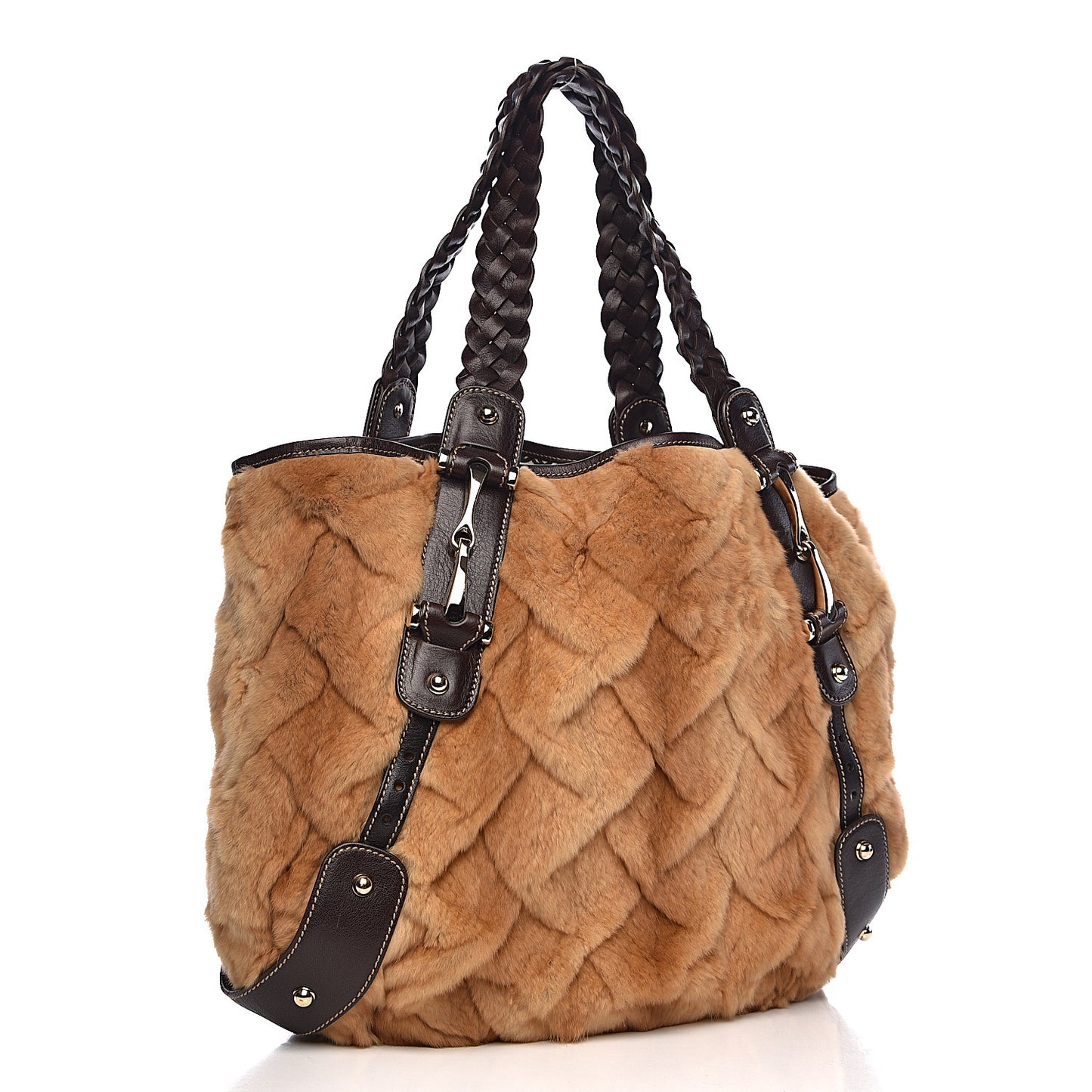 Mink Fur Leather Medium Pelham Shoulder Bag