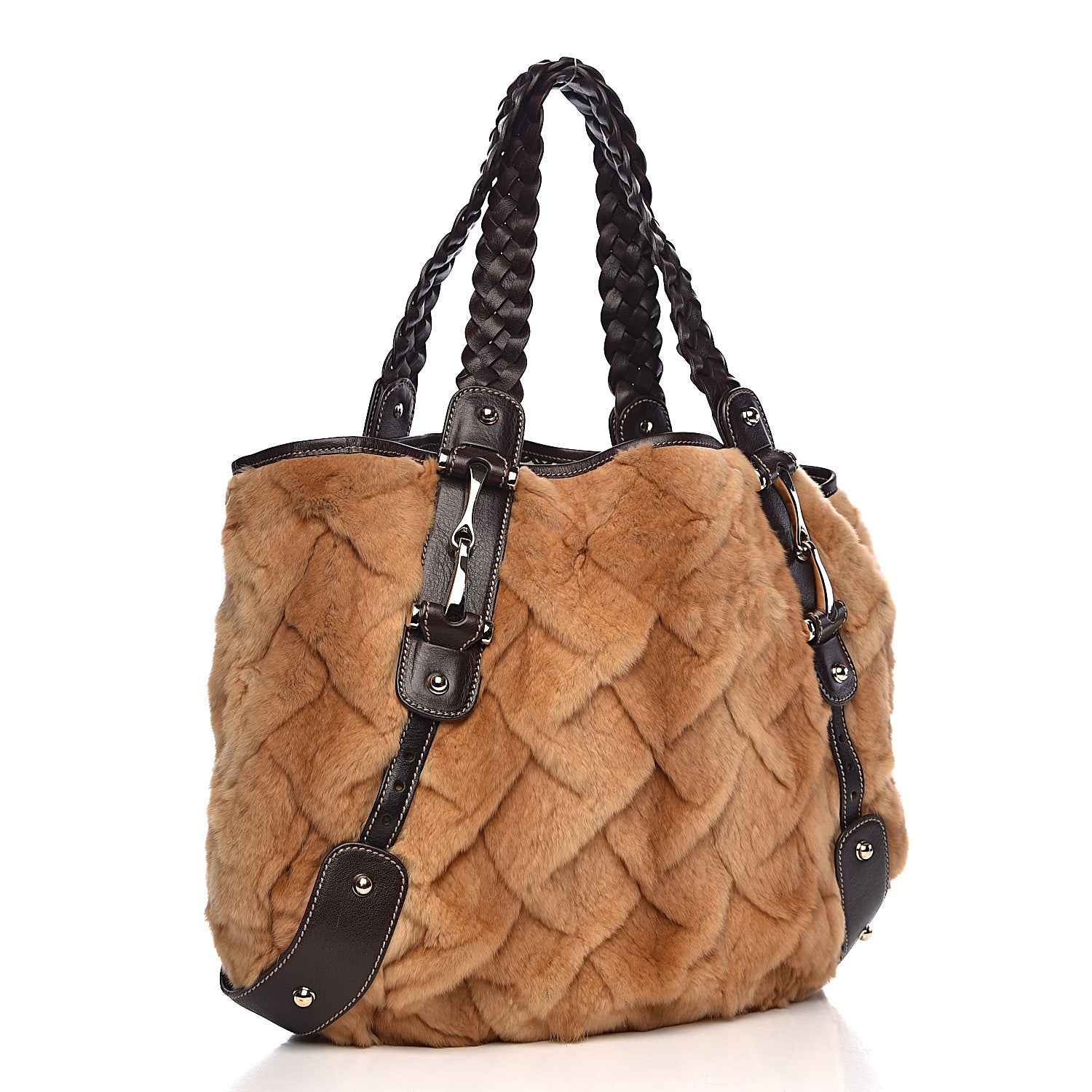 Gucci Mink Fur Leather Medium Pelham Shoulder Bag 3 of 10