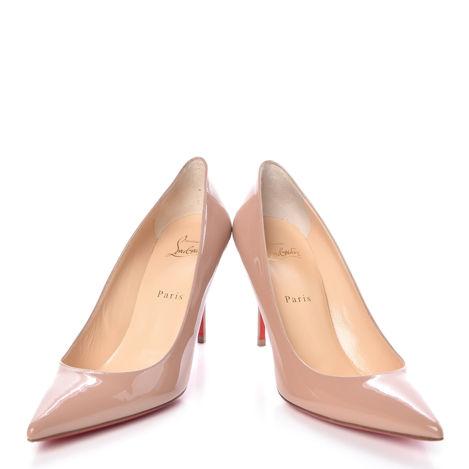 Christian Louboutin Patent Decollete 554 85 Pumps 39.5 Nude 6 of 12