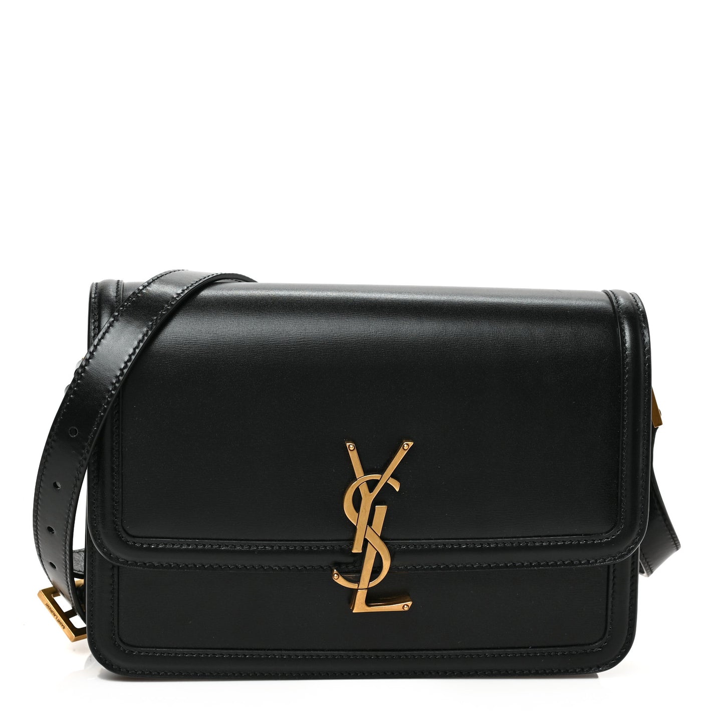 Box Calfskin Monogram Medium Solferino Satchel Black