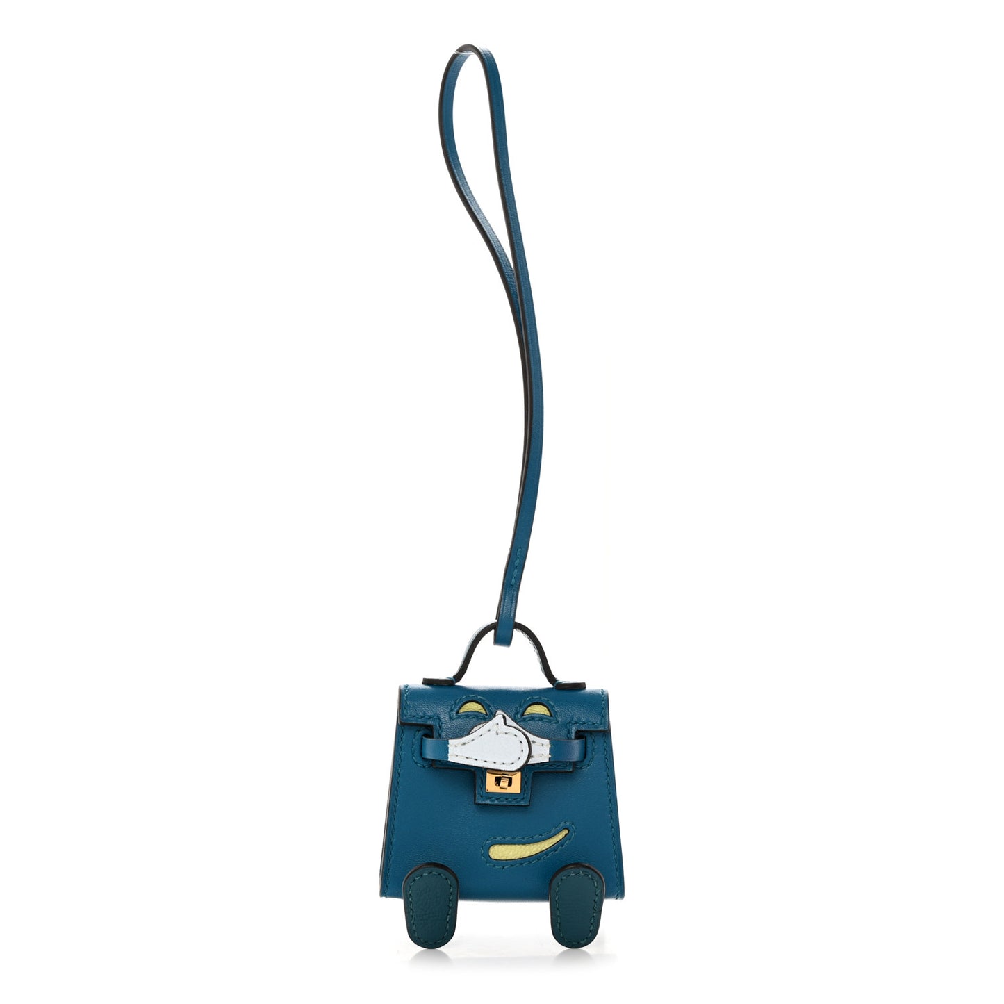 Tadelakt Chevre Mysore Kelly Quelle Idole Bag Charm Bleu Izmir Jaune Bourgeon Bleu Brume Vert Bosphore
