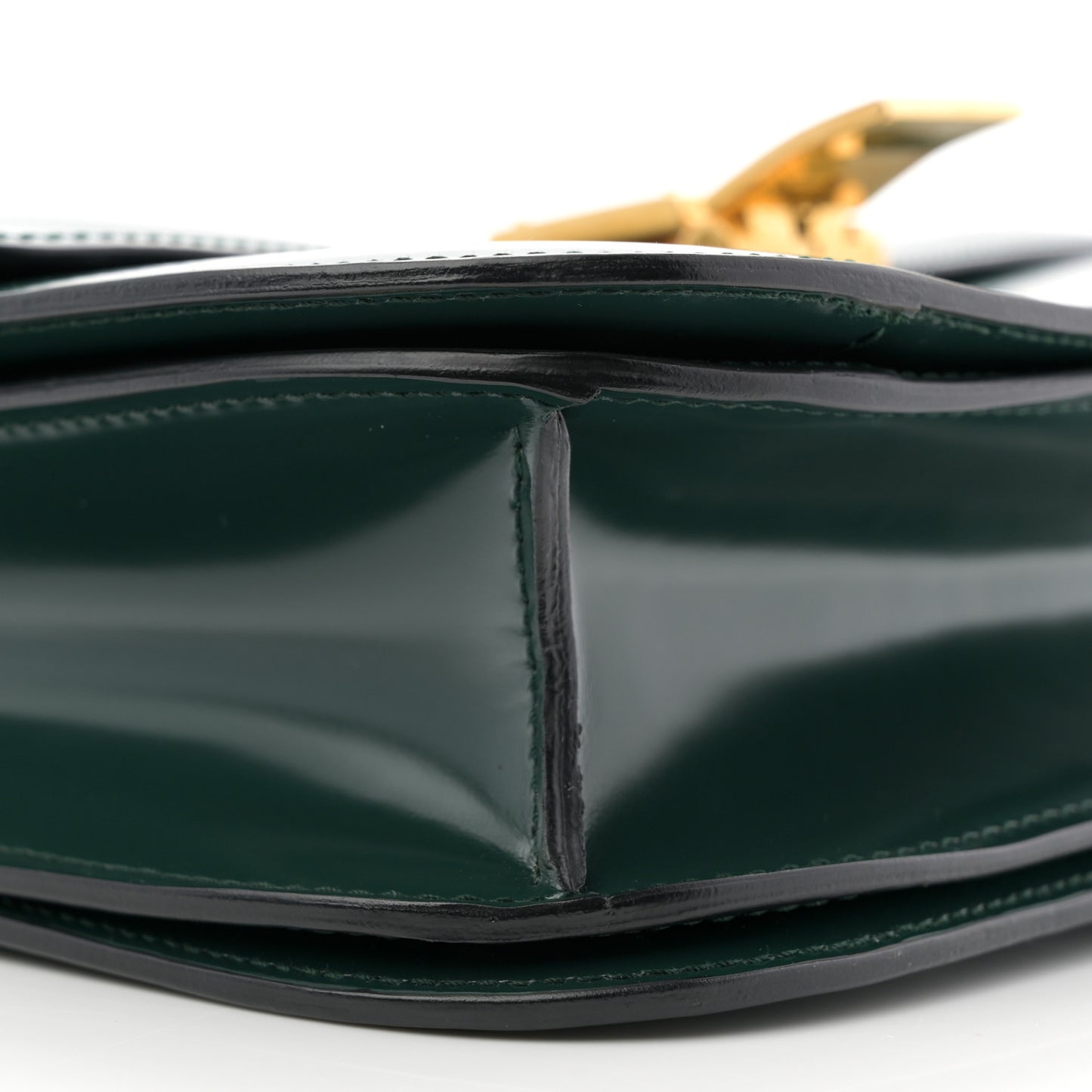Spazzolato Calfskin Classic Box Medium Flap Bag Dark Green