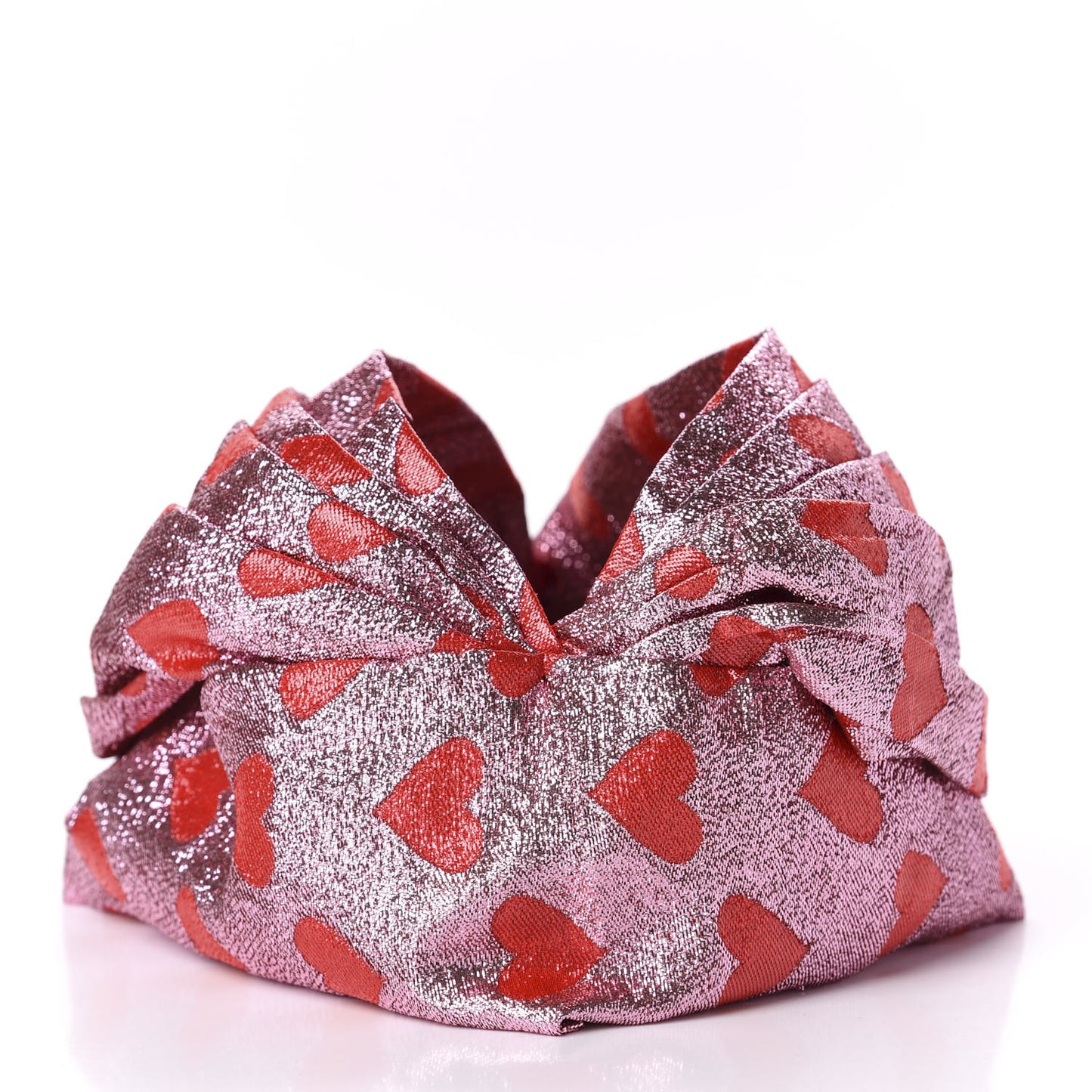 Metallic Lucina Turban Pink Red