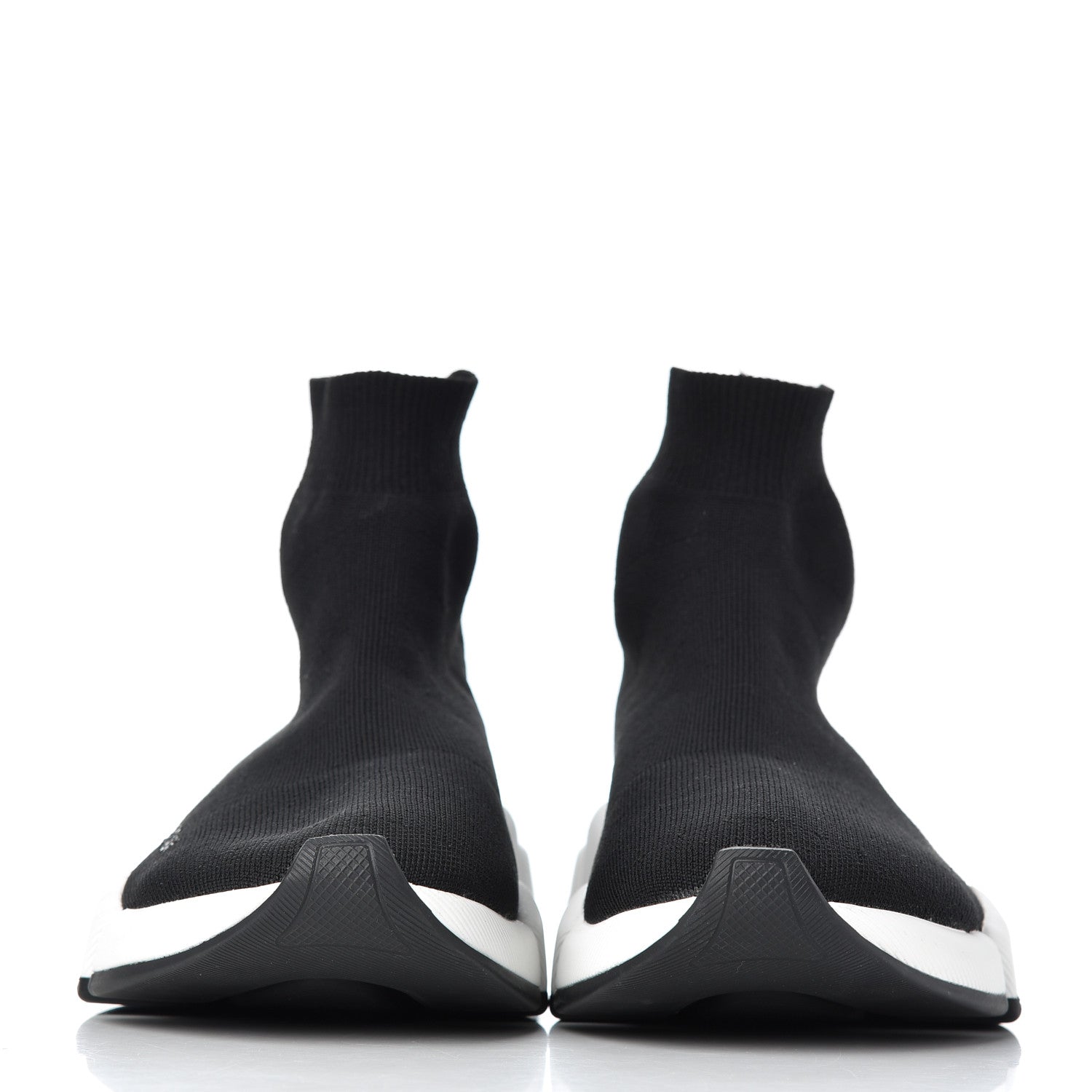Balenciaga Technical 3D Recycled Knit Bi-Color Sole Mens Speed 2.0 Sneakers 39 Black White 2 of 11