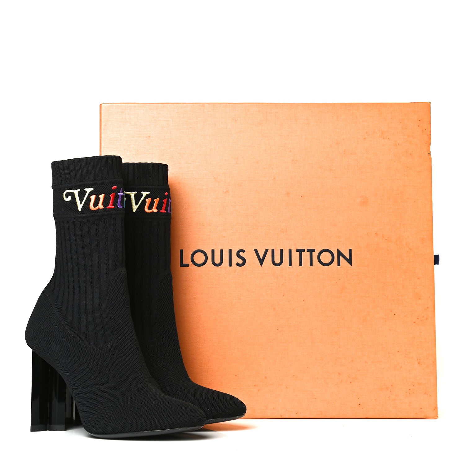 Louis Vuitton Stretch Fabric New Wave Silhouette Ankle Boots 38 Black 9 of 9