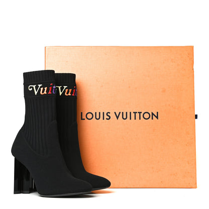 Louis Vuitton Stretch Fabric New Wave Silhouette Ankle Boots 38 Black 9 of 9
