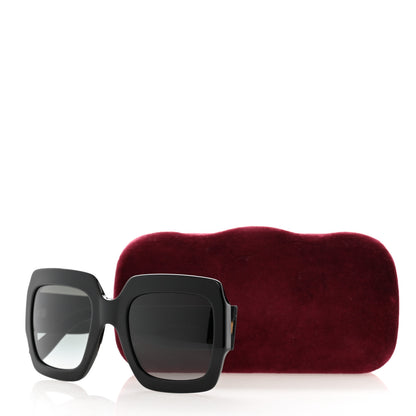 Gucci Square Frame GG0102S Sunglasses Glitter Black 9 of 9