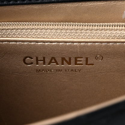 Chanel Goatskin Quilted Logo Small Chic Flap Black 5 of 18