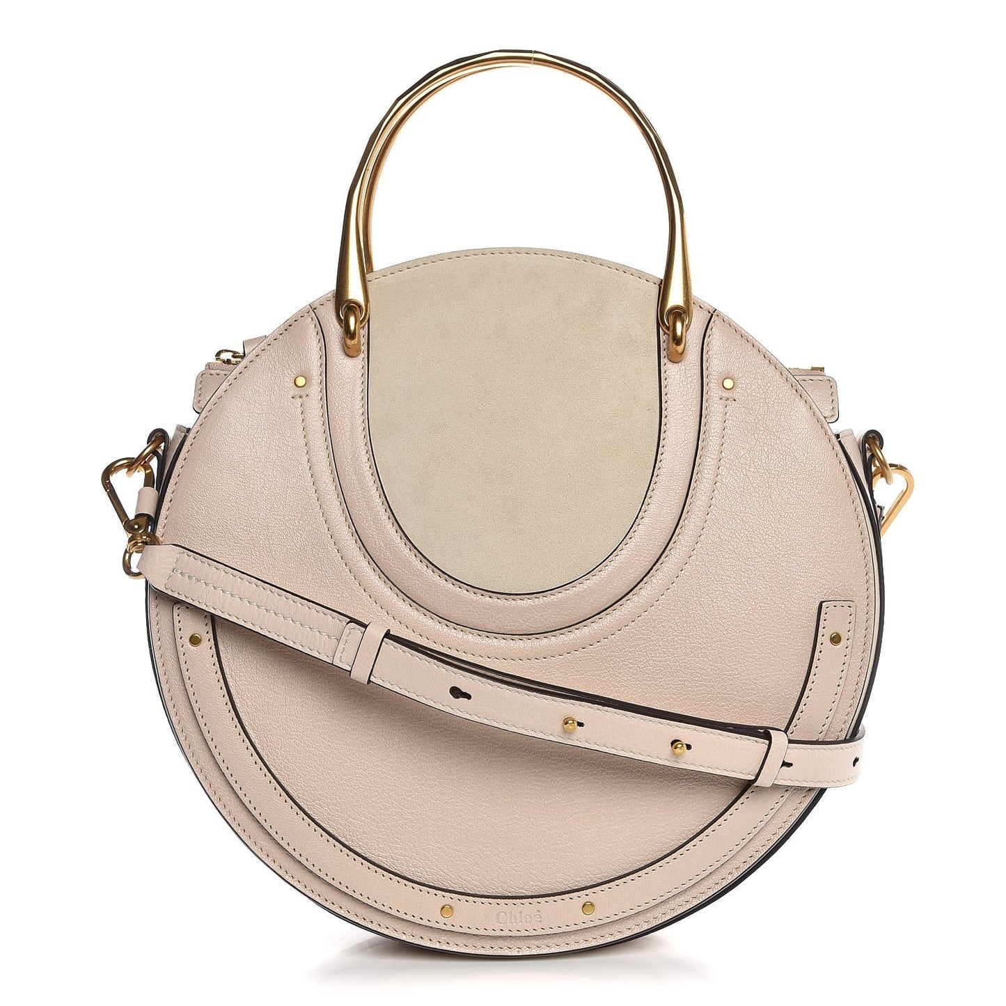 Goatskin Suede Medium Pixie Bag Abstract White