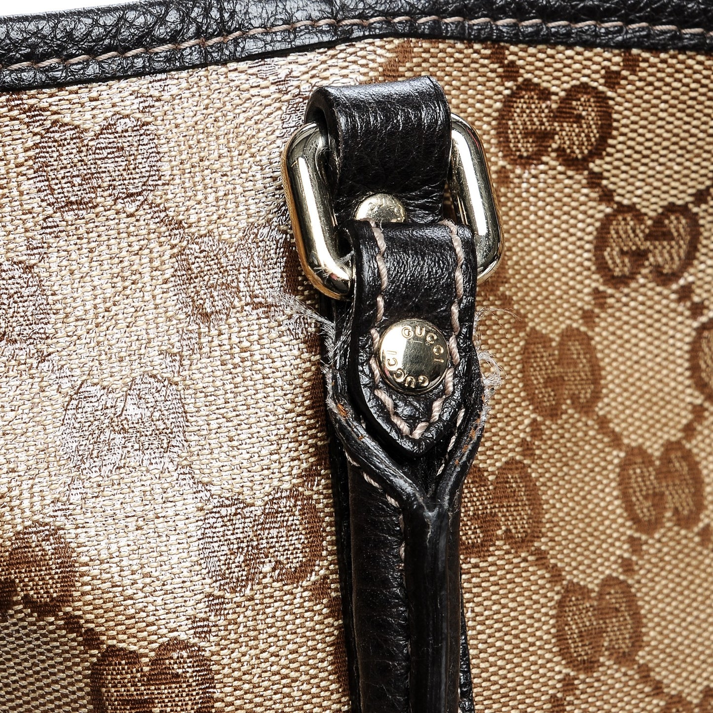 Crystal Monogram Large Joy Tote Beige Ebony Testa di Moro