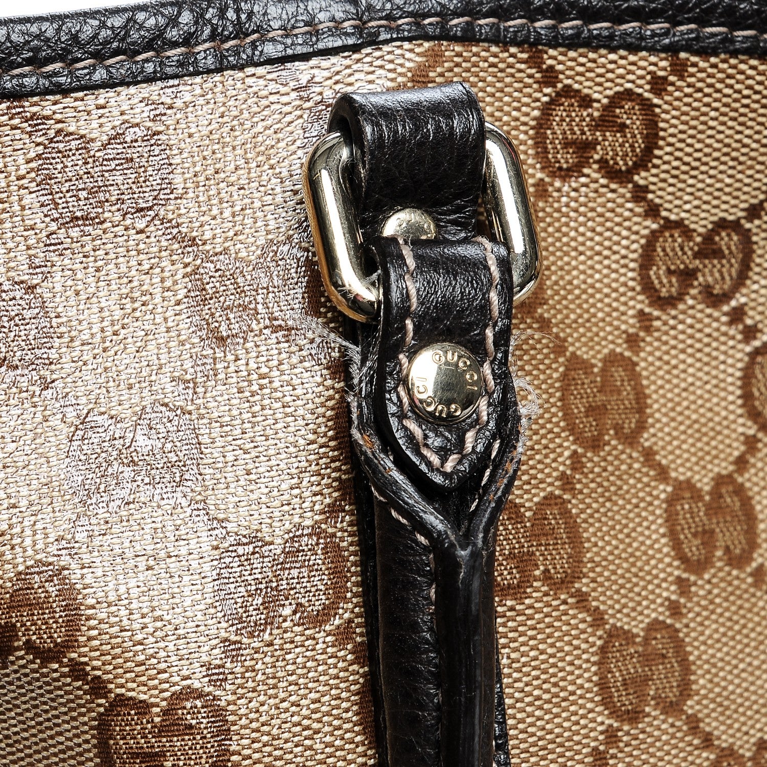 Gucci Crystal Monogram Large Joy Tote Beige Ebony Testa di Moro 9 of 10