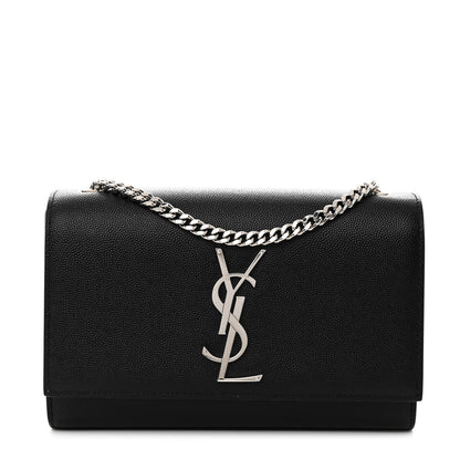 Saint Laurent Grain De Poudre Small Monogram Kate Satchel Black 1 of 10