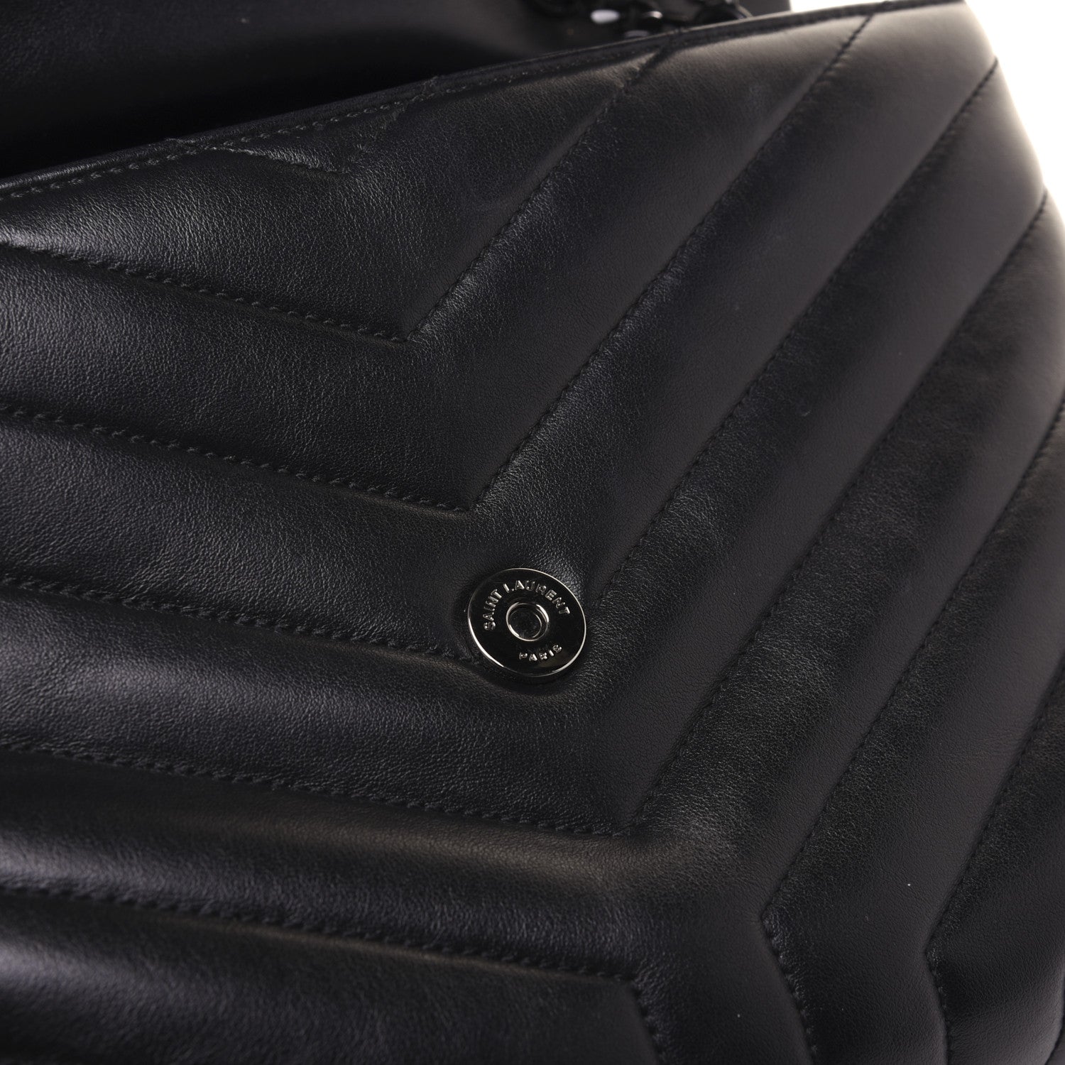 Saint Laurent Calfskin Y Quilted Monogram Medium Loulou Chain Satchel Black 19 of 21