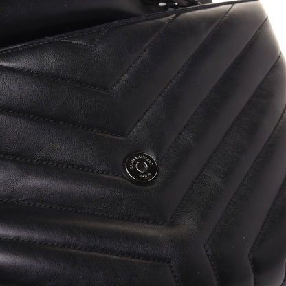 Saint Laurent Calfskin Y Quilted Monogram Medium Loulou Chain Satchel Black 19 of 21