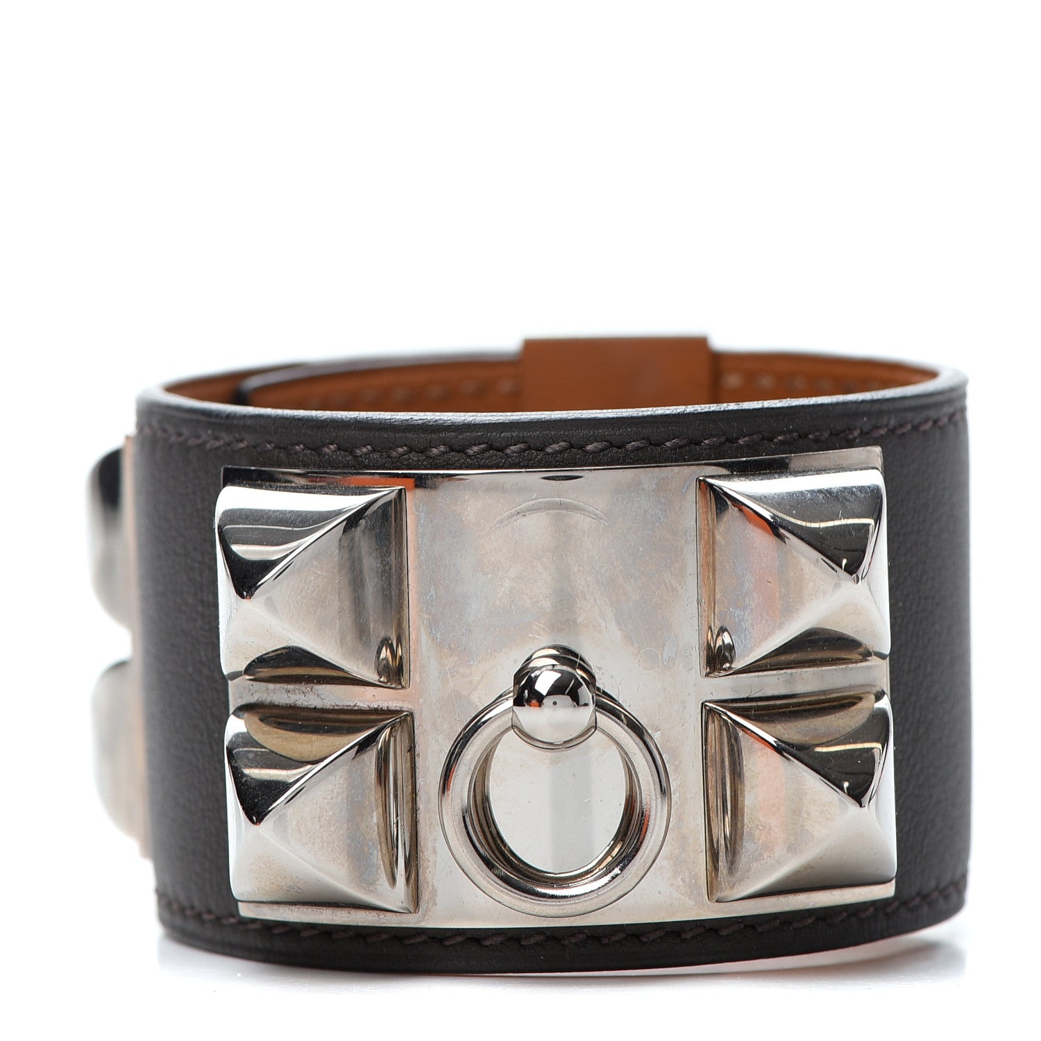 Hermes Chamonix Collier de Chien CDC Bracelet S Chocolate 1 of 6