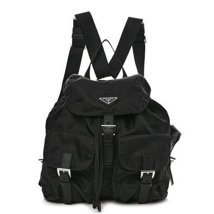 Prada Tessuto Nylon Saffiano Medium Backpack Black 1 of 10
