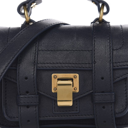 Proenza Schouler Lambskin Micro PS1 Satchel Midnight 8 of 8