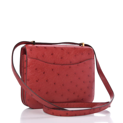 Hermes Ostrich Constance 18 Rouge Vif 3 of 10