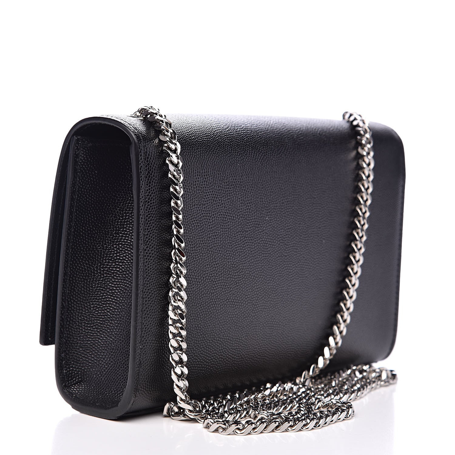 Saint Laurent Grain De Poudre Small Monogram Kate Satchel Black 3 of 9