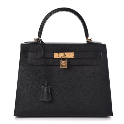 Hermes Epsom Kelly Sellier 28 Black 1 of 34