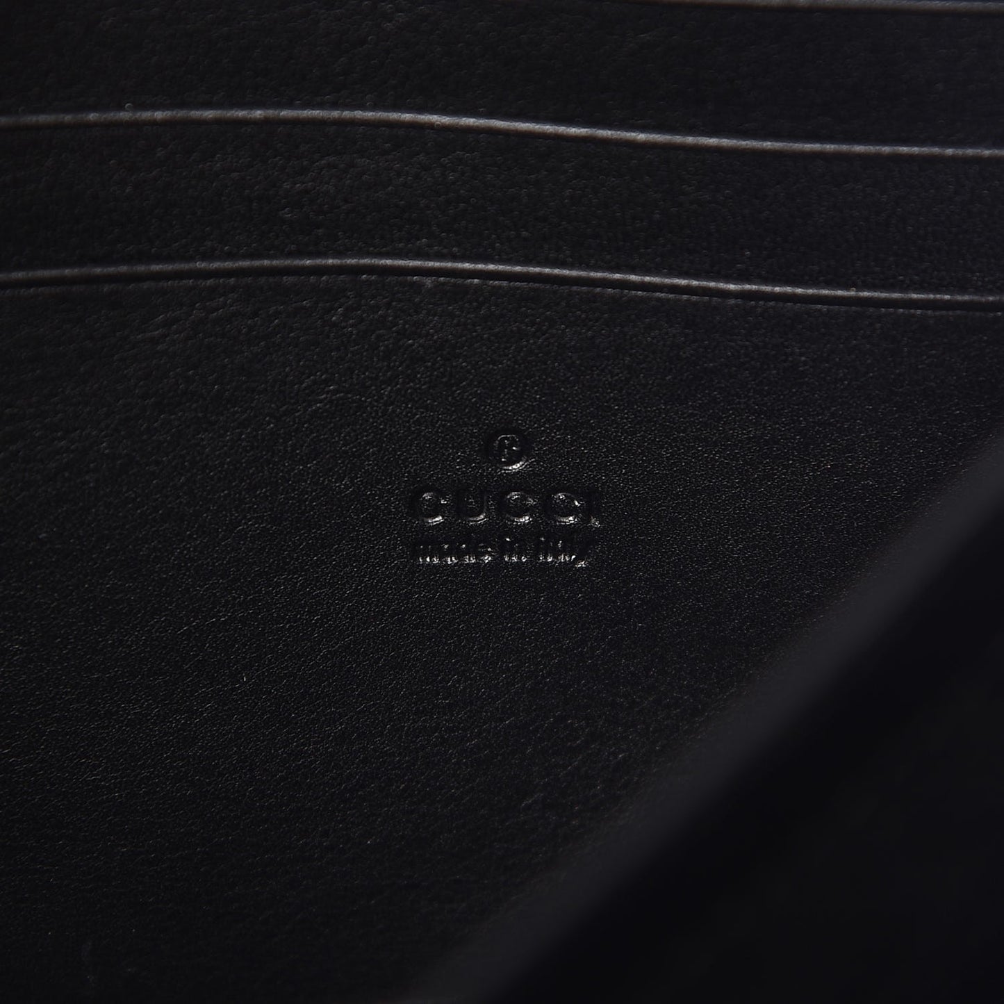 Calfskin Matelasse GG Marmont Chain Wallet Black
