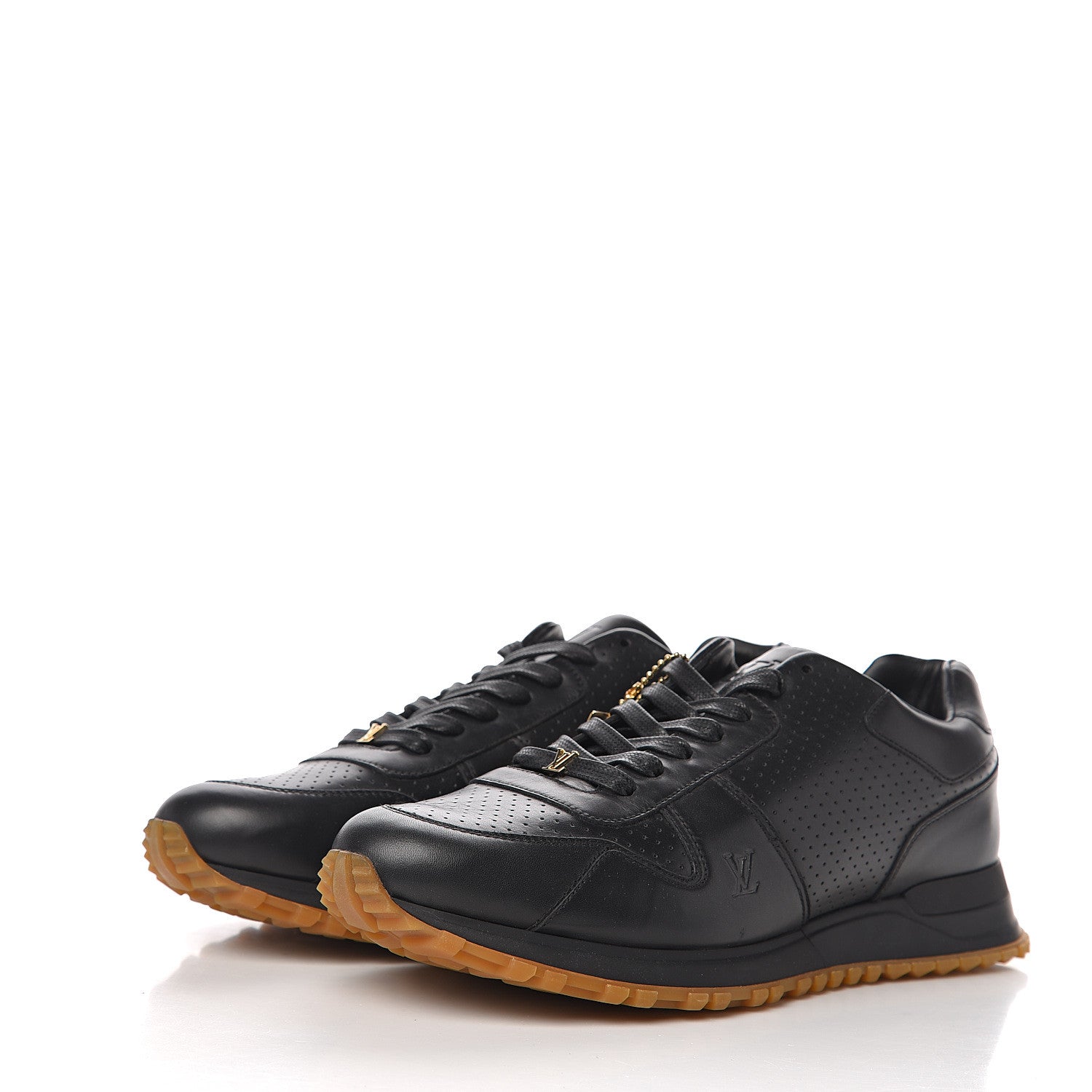 Louis Vuitton X SUPREME Calfskin Run Away Sneakers 10 Black 3 of 9