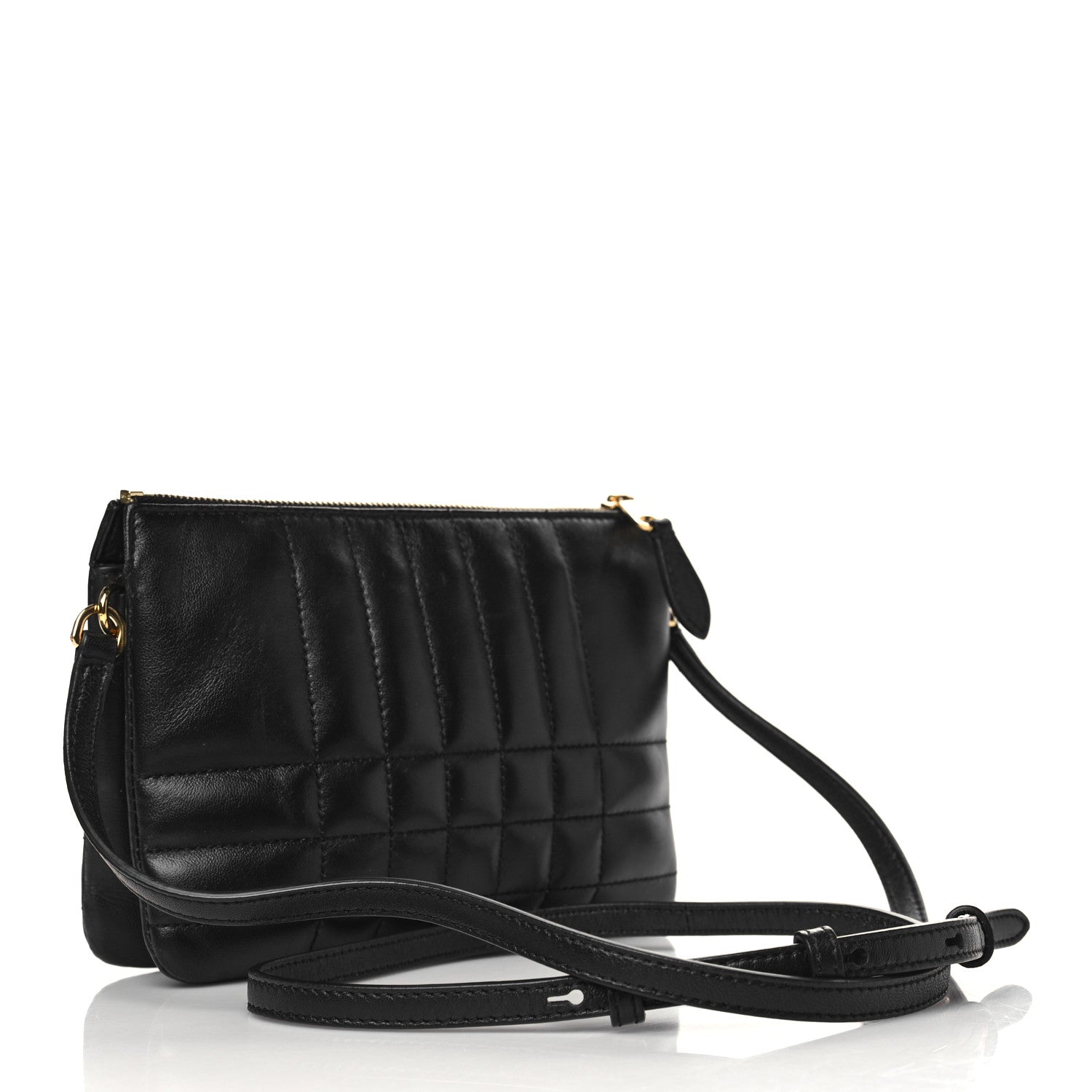 Burberry Quilted Lambskin Lola Twin Pouch Black 2 of 5