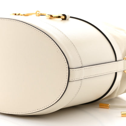 Gucci Azalea Sakai Calfskin Horsebit 1955 Drawstring Bucket Bag Mystic White 10 of 10