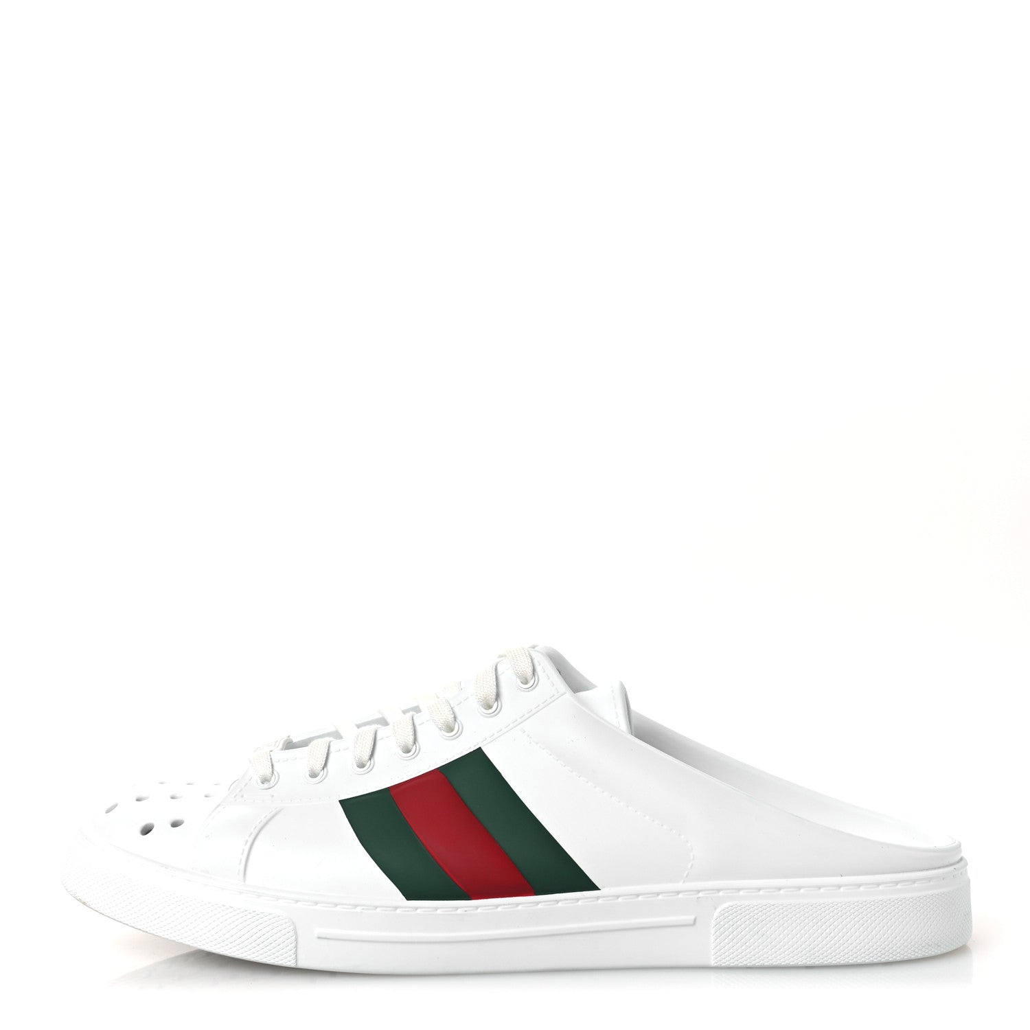 Gucci Rubber Ace Sabot Mules 42 Great White 1 of 12