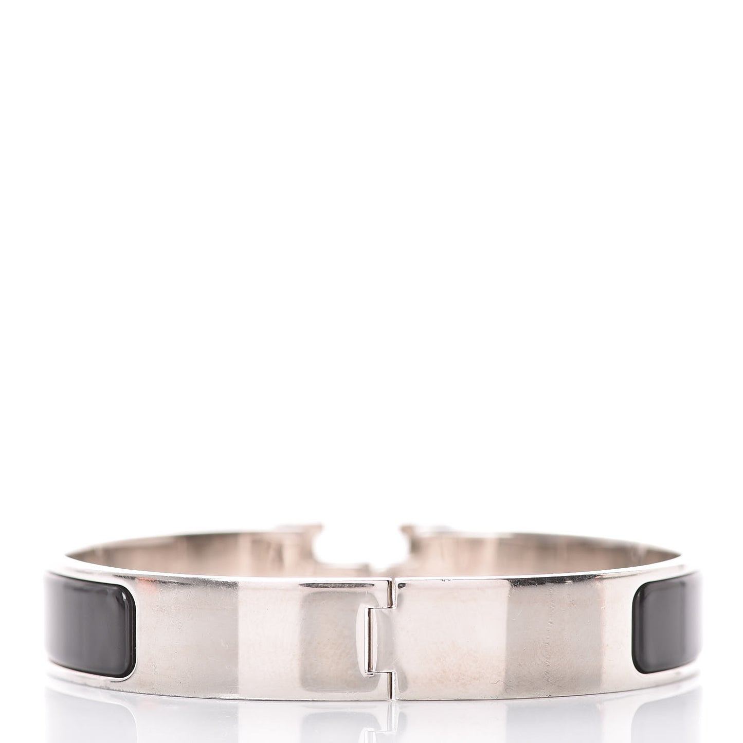 Enamel Narrow Clic Clac H Bracelet GM Black