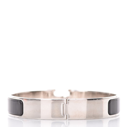 Hermes Enamel Narrow Clic Clac H Bracelet GM Black 3 of 12