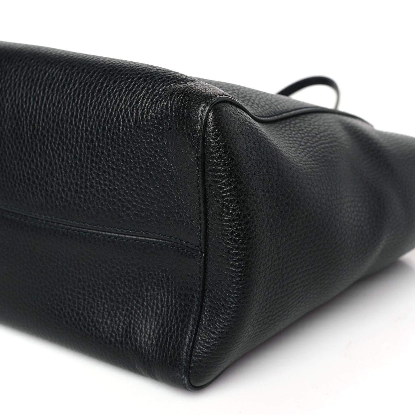 Pebbled Calfskin Small Swing Tote Black
