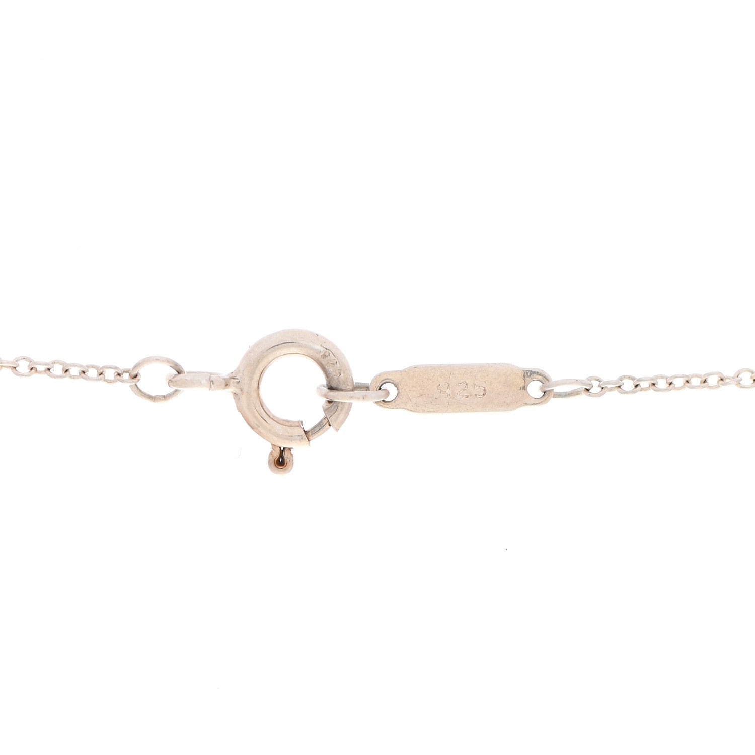 Tiffany Sterling Silver Medium Atlas Open Pendant Necklace 6 of 6