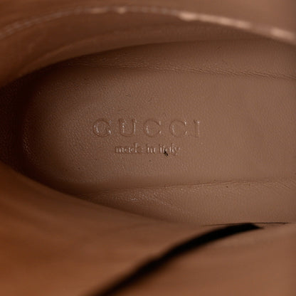 Gucci Austin Calfskin Super Softy Suede Interlocking G Knee High Boots 39 Brown Mahogany 7 of 11
