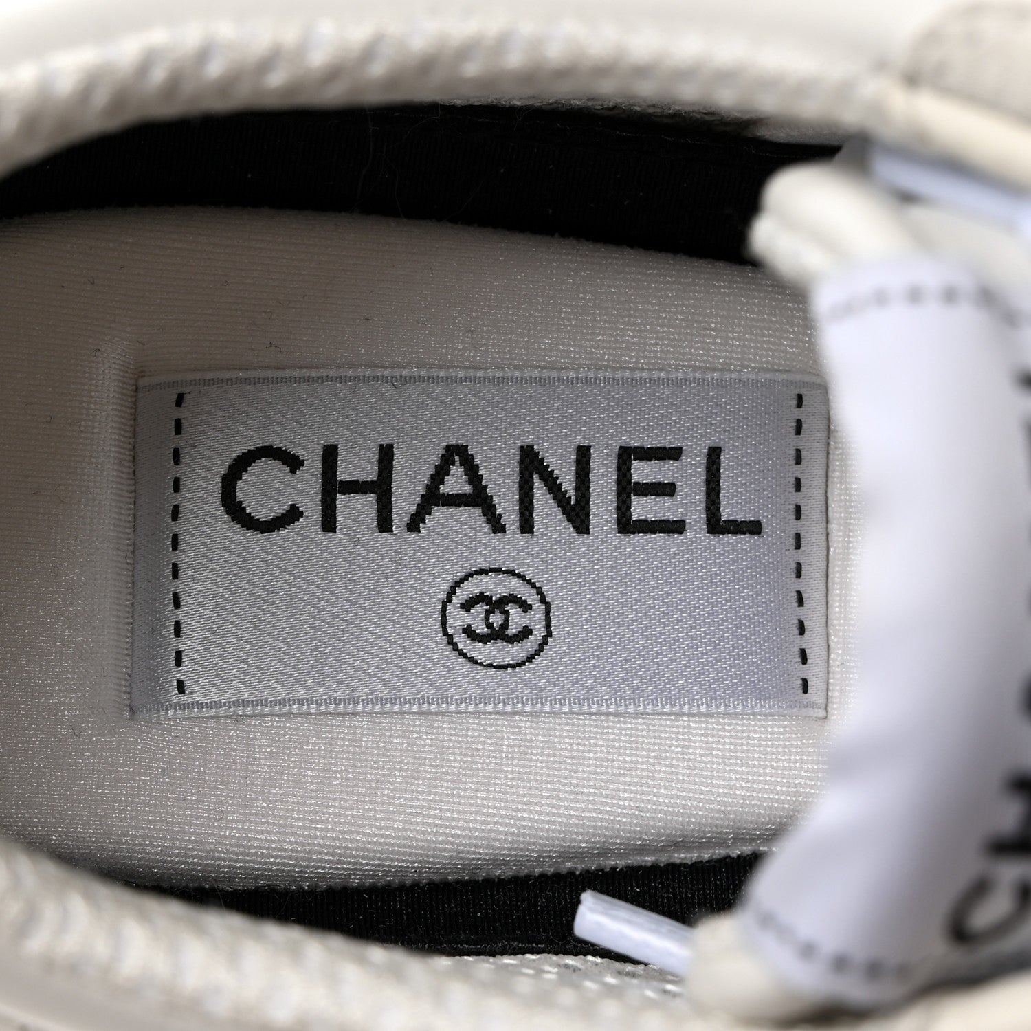 Chanel Calfskin Suede Coco Mark Logo Womens Sneakers 39 White 7 of 10