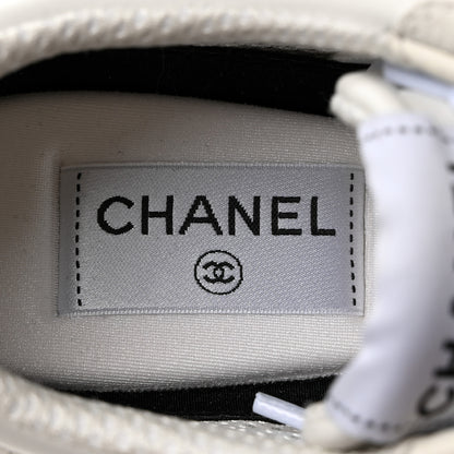 Chanel Calfskin Suede Coco Mark Logo Womens Sneakers 39 White 7 of 10