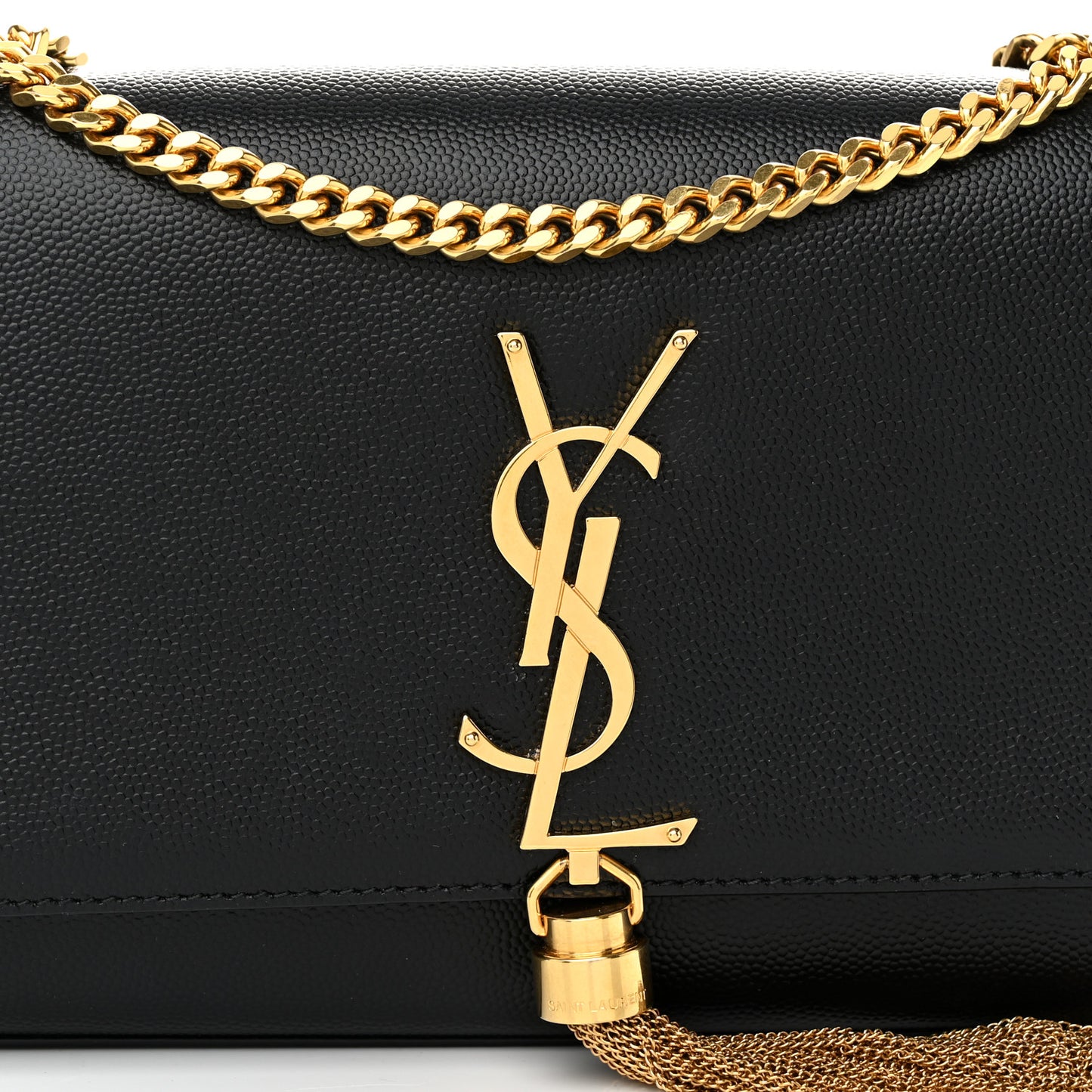 Grain De Poudre Small Classic Monogram Kate Tassel Satchel Black