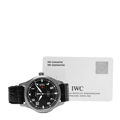 IWC Stainless Steel Alligator 41mm Pilot Mark XVIII Automatic Watch Black IW326501 5 of 5