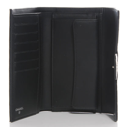 Chanel Patent Quilted Large Flap Wallet Black 5 of 8