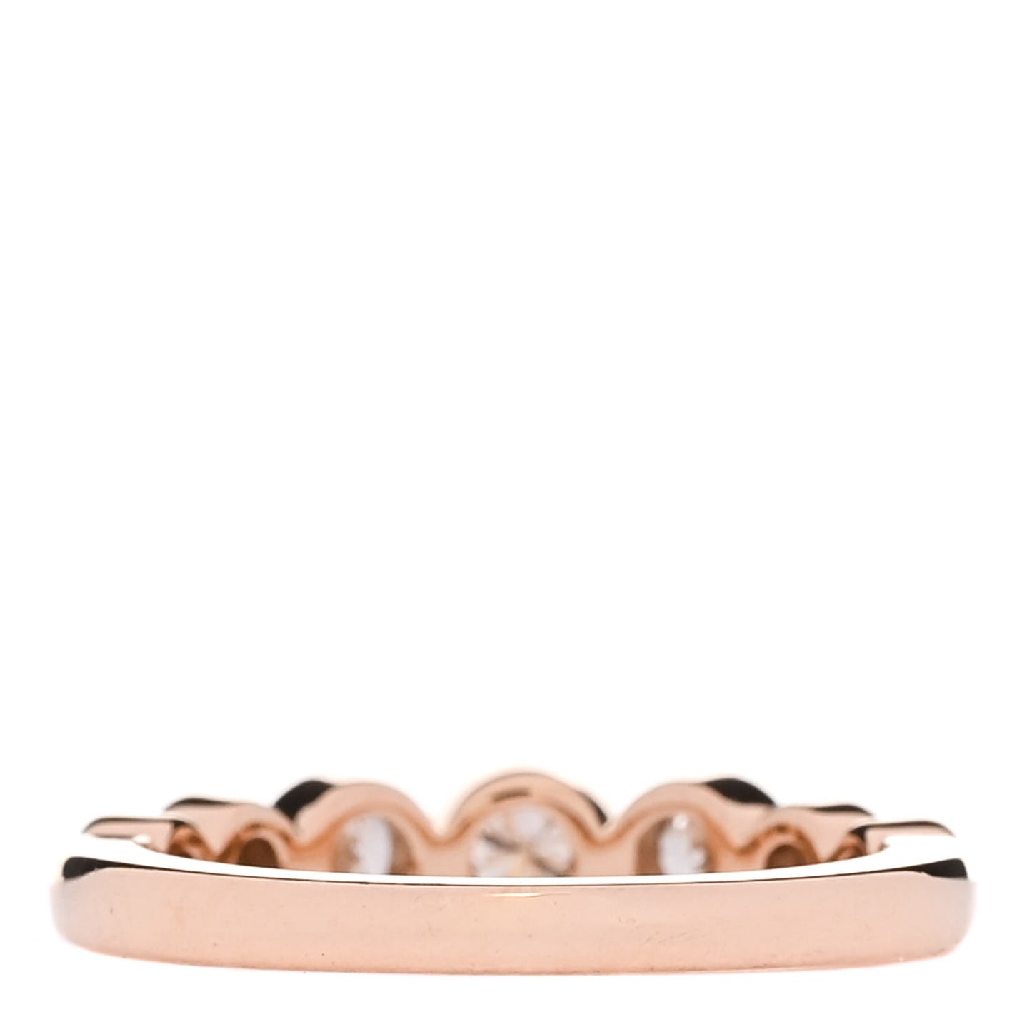 18K Rose Gold Diamond Jazz Graduated Band Ring 47 4