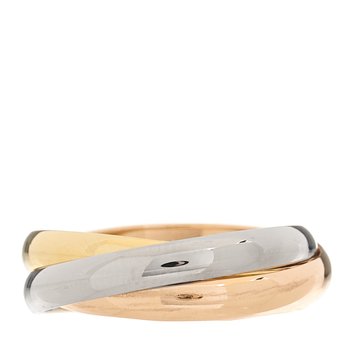 18K Pink Yellow White Gold Small Trinity Ring 51 5.75