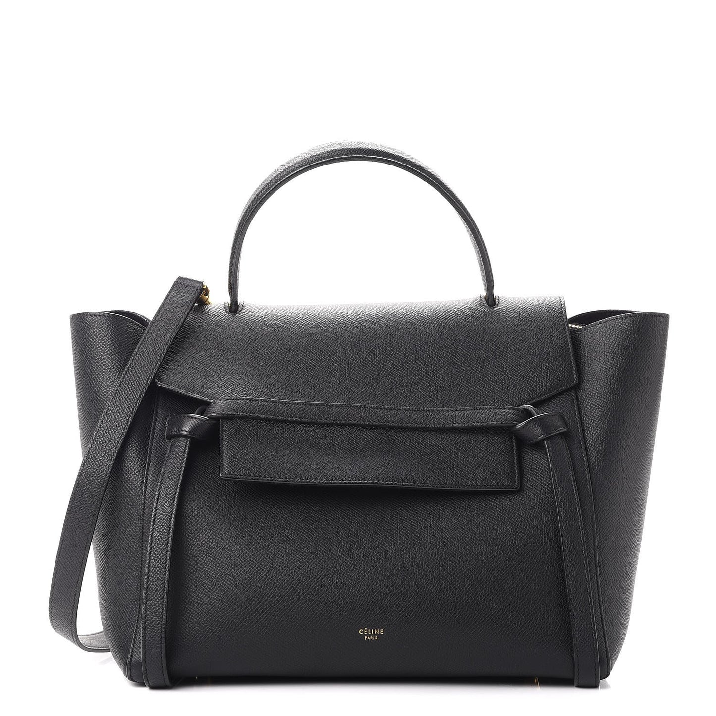 Baby Grained Calfskin Mini Belt Bag Black