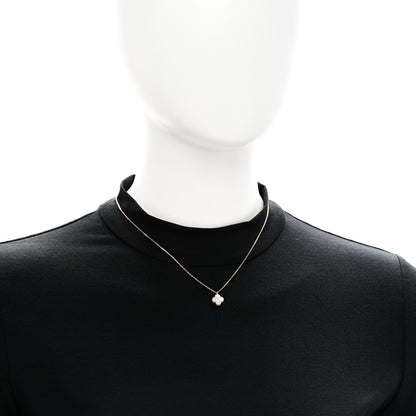 Van Cleef & Arpels 18K Yellow Gold Mother of Pearl Sweet Alhambra Pendant Necklace 2 of 6